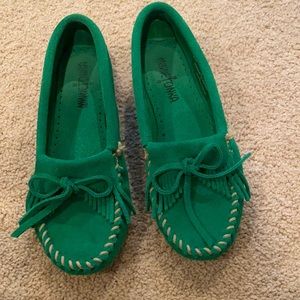 Minnetonka green moccasins